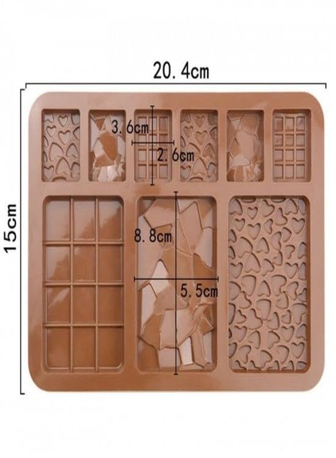 Vedini Silicone 9 Cavity Multi Bar Chocolate Mold/Chocolate Making And Shaping Mould/Waffle Shape Chocolate Mould For Jelly, Candy, Fondant Jkb-638, 50 x 50 x 50 Miimeters - Image 2